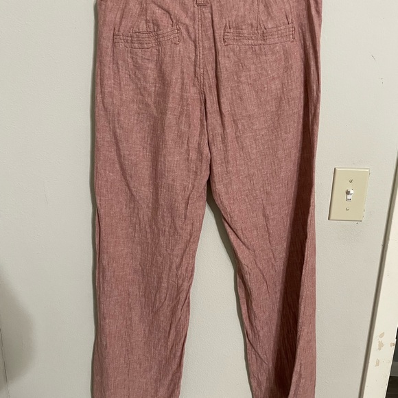 Pilcro and the Letterpress Linen Blend Pants Size 6 Pink Wide Leg - Picture 3 of 6